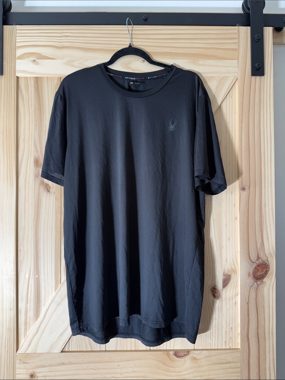 Spyder Black Short-Sleeve Athletic Crew Tee